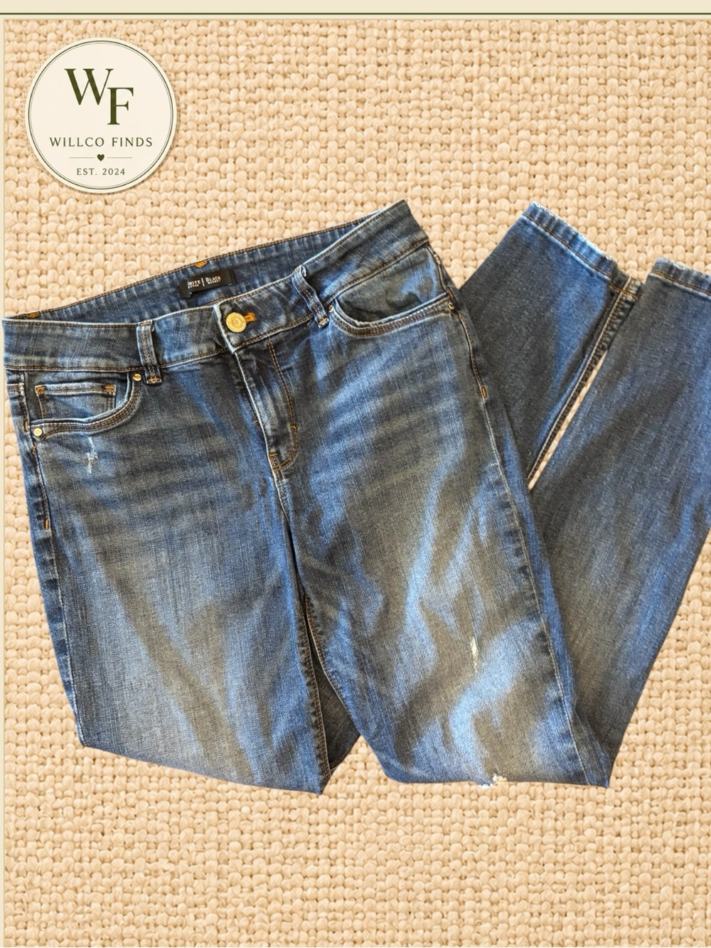 White House Black Market Skimmer Jeans Women’s Size 6 Distressed Skinny Ankle